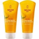 WELEDA Calendula cr&egrave;me lavante corps & cheveux b&eacute;b&eacute; bio Lot 200ml X2