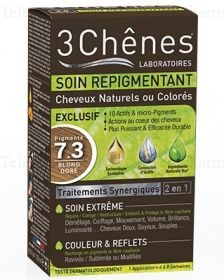 LES 3 CH&Ecirc;NES Soin repigmentant n&deg;7.3 blond dor&eacute;