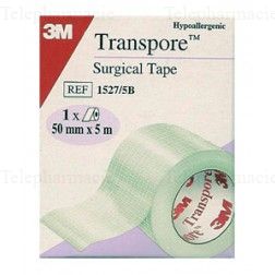 Transpore - Sparadrap Plastique 50 mm x 5 m