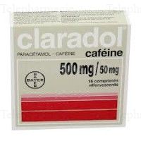 Claradol caf&eacute;ine 500 mg/50 mg effervescents