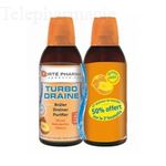 Minceur TurboDraine p&ecirc;che 2x500ml (50%offert sur la 2&egrave;me bouteille)