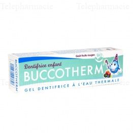 BUCCOTHERM Gel dentifrice Bio à l'eau thermale goût fruits rouges tube 50 ml