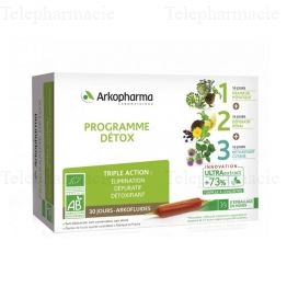 ARKOPHARMA Arkofluides - Programme détox triple action bio 30 jours