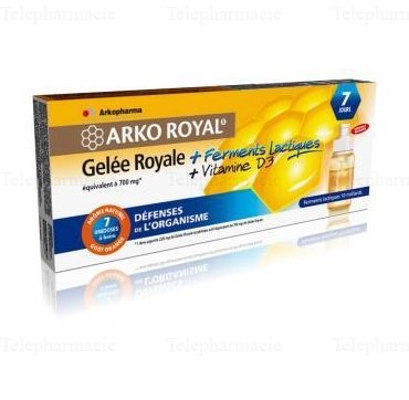 Arko Royal Gel&eacute;e Royale + Ferments Lactiques + Vitamine D3 7 doses