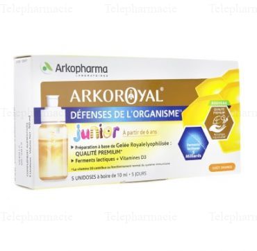 Arko Royal Junior Gel&eacute;e Royale + Ferments Lactiques 5 x 10ml