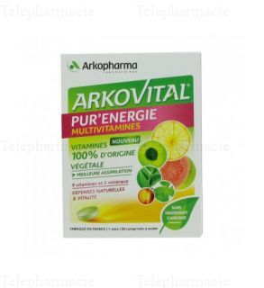 ARKOPHARMA Arkovital Pur'&eacute;nergie multivitamines 30 comprim&eacute;s