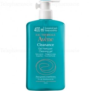 Cleanance gel nettoyant visage et corps peaux grasses a imperfections 400ml