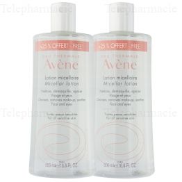 Lotion micellaire toutes peaux sensibles 2x500ml