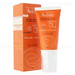 Cr&egrave;me visage teint&eacute;e SPF50+ - 50 ml
