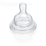 AVENT T&eacute;tine silicone d&eacute;bit moyen bo&icirc;te de 2