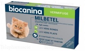 BIOCANINA Milbetel chat/chaton comprim&eacute;s pellicul&eacute;sx2