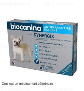 BIOCANINA Synergix antiparasitaire externe chien moyen