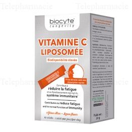 BIOCYTE Longevity Energie & Vitalité - Vitamine C Liposomée 10 sticks
