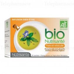 NUTRISANTE Infusion Bio Foie et intestin Romarin 20 sachets 1.85g