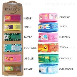 Bracelet couleur r&eacute;pulsif anti-moustiques naturel enfant des 3 ans