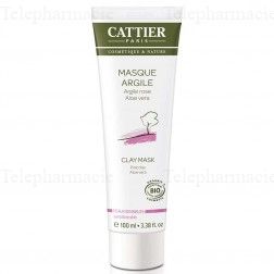 Masque visage argile rose et aloe vera peaux sensibles bio 100ml