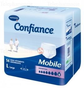 Confiance Mobile Absorption 8 - Taille L - 14 sous-v&ecirc;tements absorbants