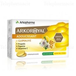 ARKOPHARMA Arkoroyal Pastilles adoucissantes pour la gorge go&ucirc;t Miel Citron bo&icirc;te de 24