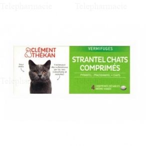 CLEMENT THEKAN Strantel chats comprim&eacute;s traitements des infections mixtes x4
