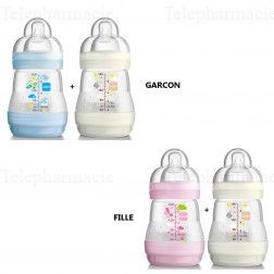 MAM Easy Start Anti-Colique biberon débit 1 160ml Duo rose & blanc