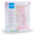 MAM Easy Start Anti-Colique biberon débit 2 260ml Lot de 2 Rose et Blanc