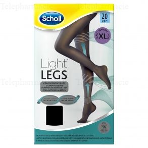 Light Legs Collants de maintien 20 deniers couleur noire - taille XL