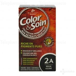 LES 3 CH&Ecirc;NES Beaut&eacute; Color & Soin Coloration permanente aux extraits v&eacute;g&eacute;taux teinte 2A