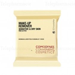 COMODYNES Make-Up remover lingettes démaquillantes peaux sèches x 20