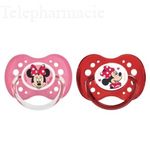 Sucettes anatomiques en silicone collection mickey & minnie 18 mois et plus x2