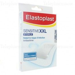 ELASTOPLAST SENSIBLE XXL - Pansements 10 x 8 cm boîte de 5