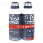 ETIAXIL d&eacute;odorant men anti-transpirant controle 48h Lot de 2 sprays 150ml