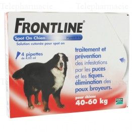 FRONTLINE Spot On chien 40 - 60kg pipettes 4x4,02ml