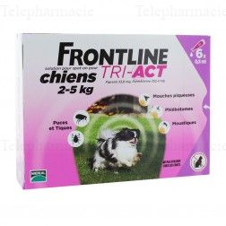 FRONTLINE Tri-act anti-parasitaire chiens 2 - 5kg pipettes 6x0,5ml