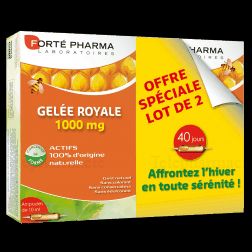 Gelée Royale 1000 mg - lot de 2 x 20 ampoules de 15 ml