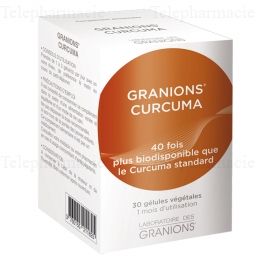 GRANIONS de Curcuma 1200mg bo&icirc;te de 30 g&eacute;lules