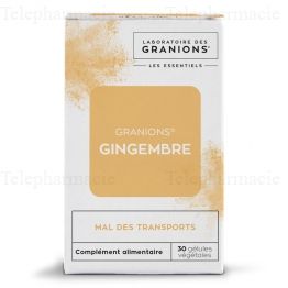 GRANIONS Gingembre g&eacute;lules v&eacute;g&eacute;tales x 30