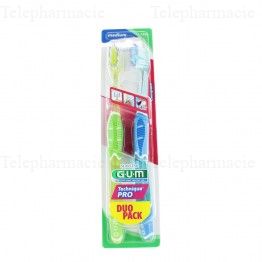 Brosse &agrave; dents Technique Pro medium compacte mod&egrave;le 528 - lot de 2 brosses &agrave; dents