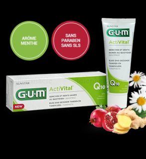Activital q10 dentifrice gencives et dents saines 75ml