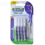 GUM Travler brossettes interdentaires n&deg;1512 - 1.2mm blister de 4