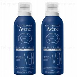Homme mousse &agrave; raser peaux sensibles 2x200ml