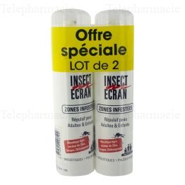 INSECT ECRAN Zones infestées - Répulsif cutané Lot de 2 * 100 ml