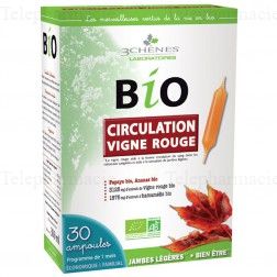 LES 3 CHÊNES Bio circulation vigne rouge 30 ampoules