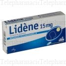 LIDENE 15 mg, comprim&eacute; pellicul&eacute; s&eacute;cable