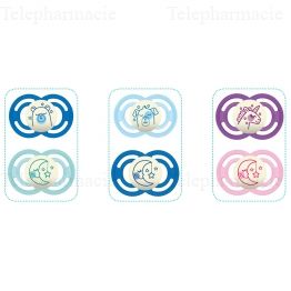 MAM Sucettes +18 mois perfect Nuit silicone