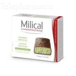 MILICAL Barres minceur hyperprot&eacute;in&eacute;es go&ucirc;t choco pistache x 6