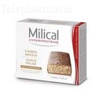MILICAL Barres minceur hyperprot&eacute;in&eacute;es go&ucirc;t praline x 6