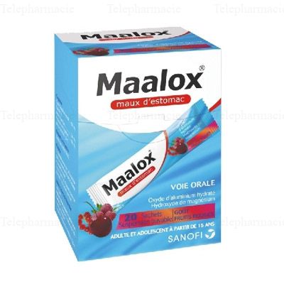 Maalox maux d'estomac fruits rouges