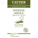 CATTIER Masque bio argile verte menthe peaux grasses sachet 12,5ml
