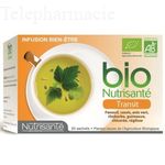 NUTRISANT&Eacute; Infusions transit bio 20 sachets