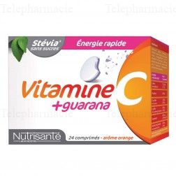 NUTRISANT&Eacute; Vitamine C + guarana 24 comprim&eacute;s
